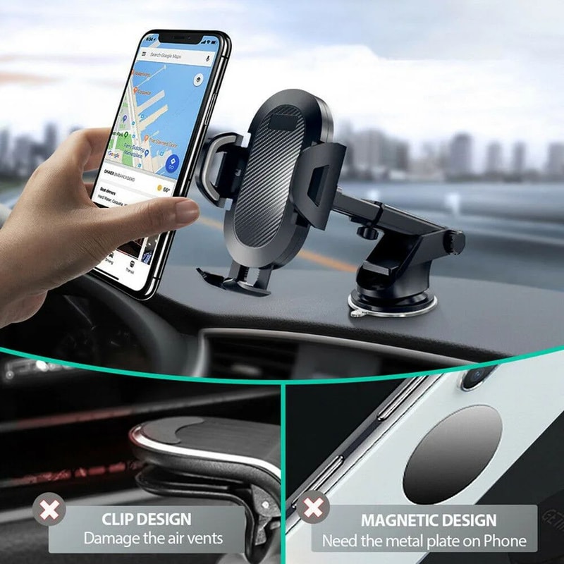 360 Suction Cup Car Phone Holder Mount With Retractable Arm For Dashboard Windshield 1