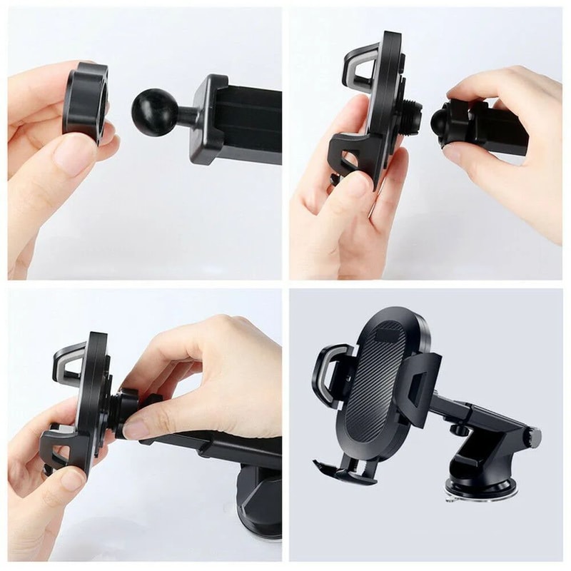 360 Suction Cup Car Phone Holder Mount With Retractable Arm For Dashboard Windshield 5