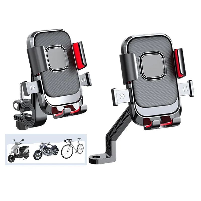 360 Rotating Motorcycle Bike Phone Holder Shockproof Handlebar Mount For Smartphones 0