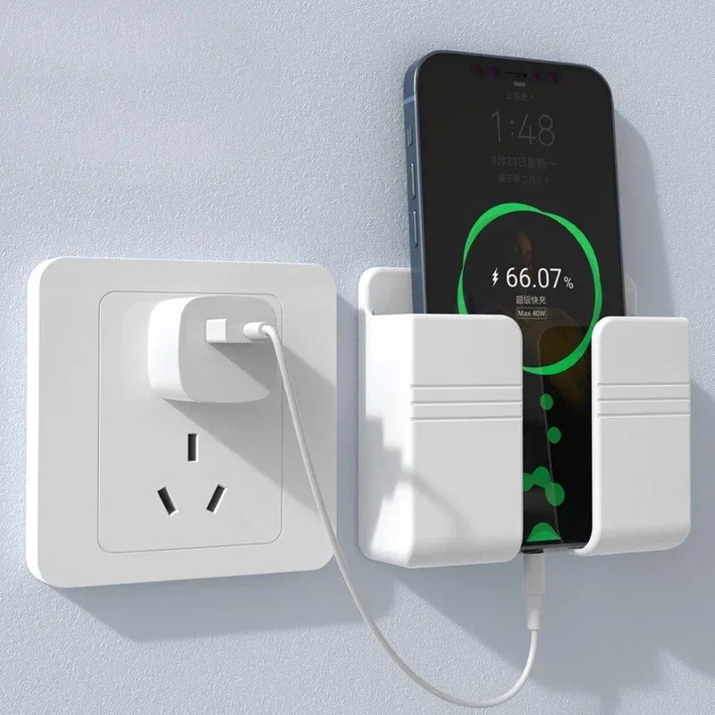 SpaceSaver Wall Mount Phone Holder Charging Organizer 0