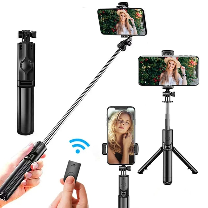 Extendable Bluetooth Selfie Stick Tripod With Remote For IPhone Android 0