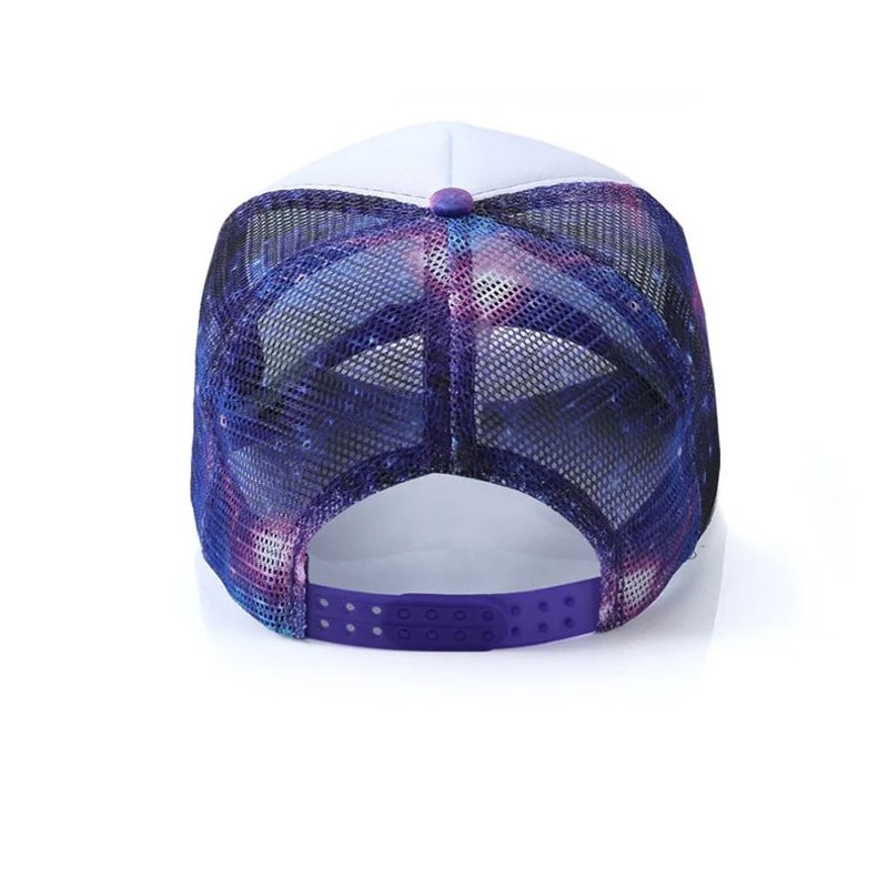 Starry Sky Sublimation Blank Baseball Cap Adjustable Mesh Trucker Hat For Custom Logo Printing 4