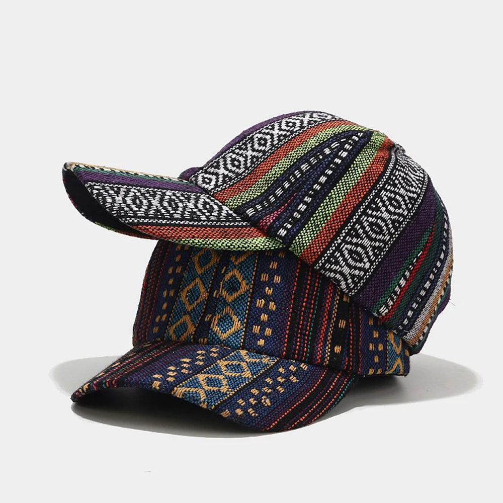 Vintage Bohemian Floral Baseball Cap Adjustable Boho Baseball Cap For Women Men 2