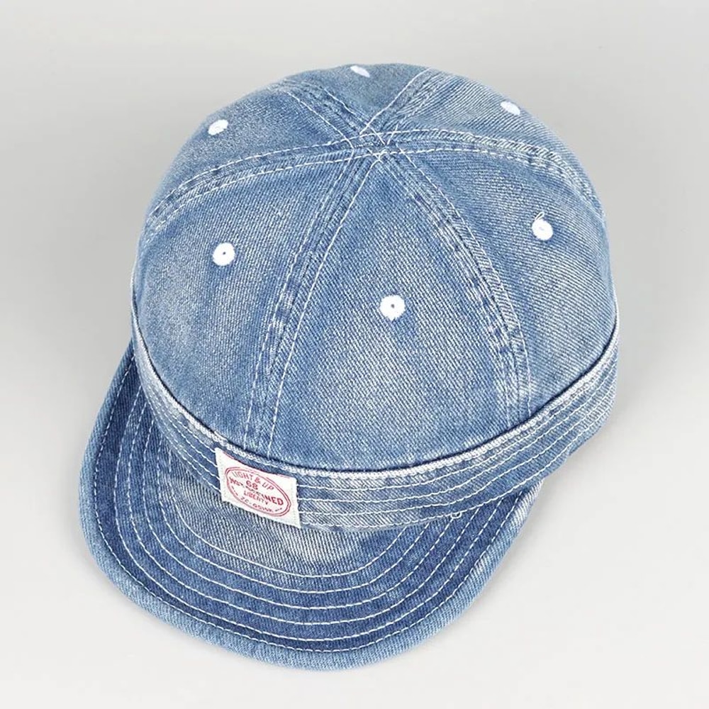 Vintage Short Brim Denim Baseball Cap Adjustable Unisex Streetwear Snapback 3
