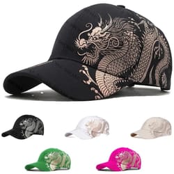 chinese dragon baseball cap – adjustable dragon snapback hat with sun protection