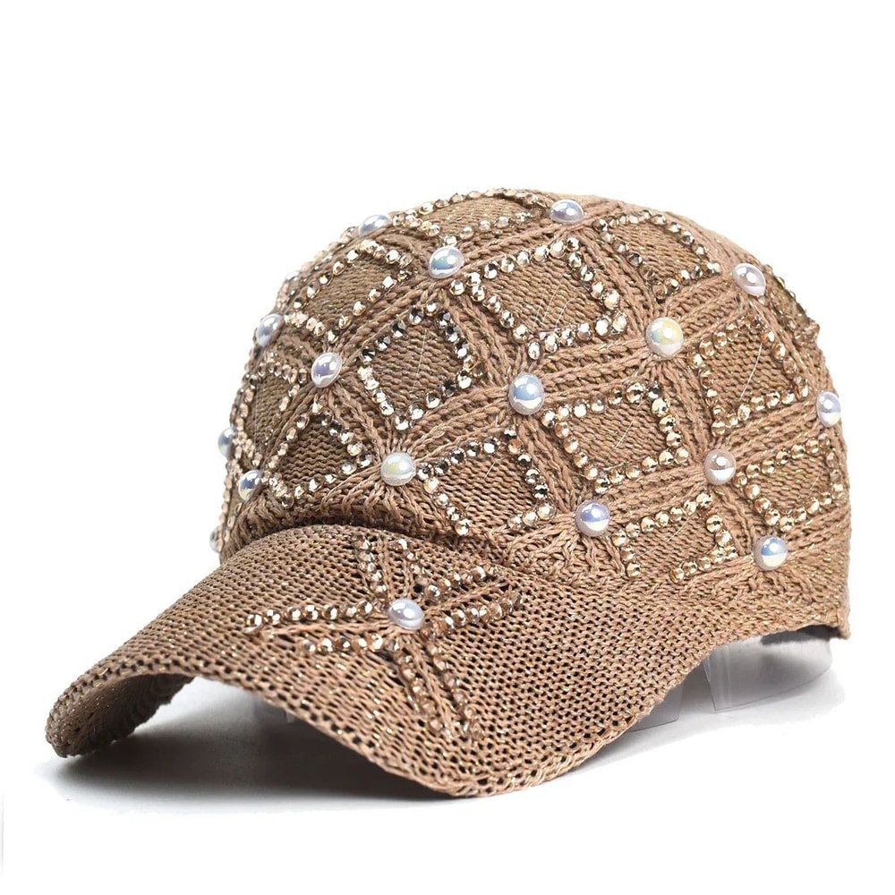 Womens Straw Baseball Cap UV Protection Adjustable Summer Beach Sun Hat 9