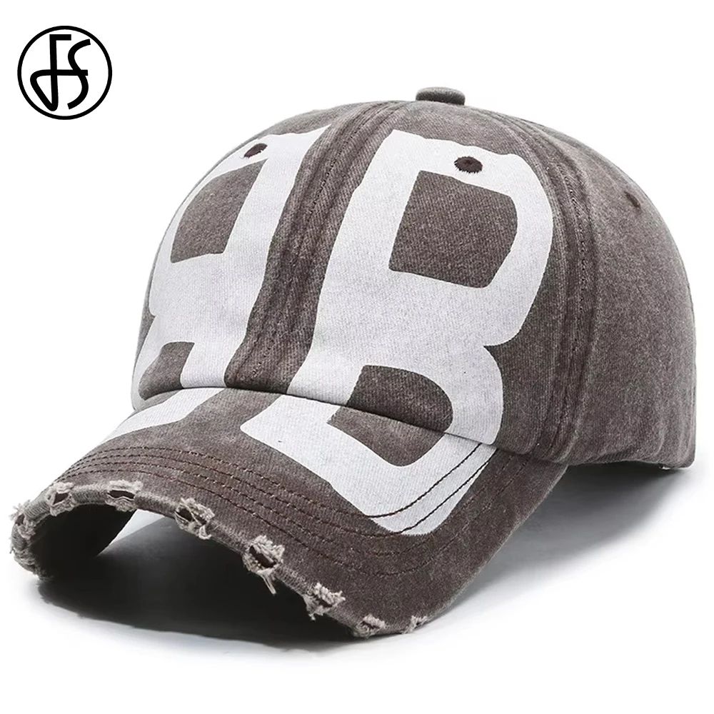 Vintage Letter Streetwear Baseball Cap Adjustable Cotton Snapback Trucker Hat For Men Women 0