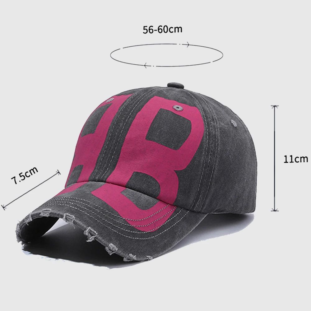 Vintage Letter Streetwear Baseball Cap Adjustable Cotton Snapback Trucker Hat For Men Women 1