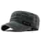 Mens Washed Cotton Military Cap Flat Top Sun Protection Cadet Hat 7