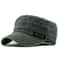 Mens Washed Cotton Military Cap Flat Top Sun Protection Cadet Hat 6