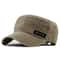 Mens Washed Cotton Military Cap Flat Top Sun Protection Cadet Hat 10