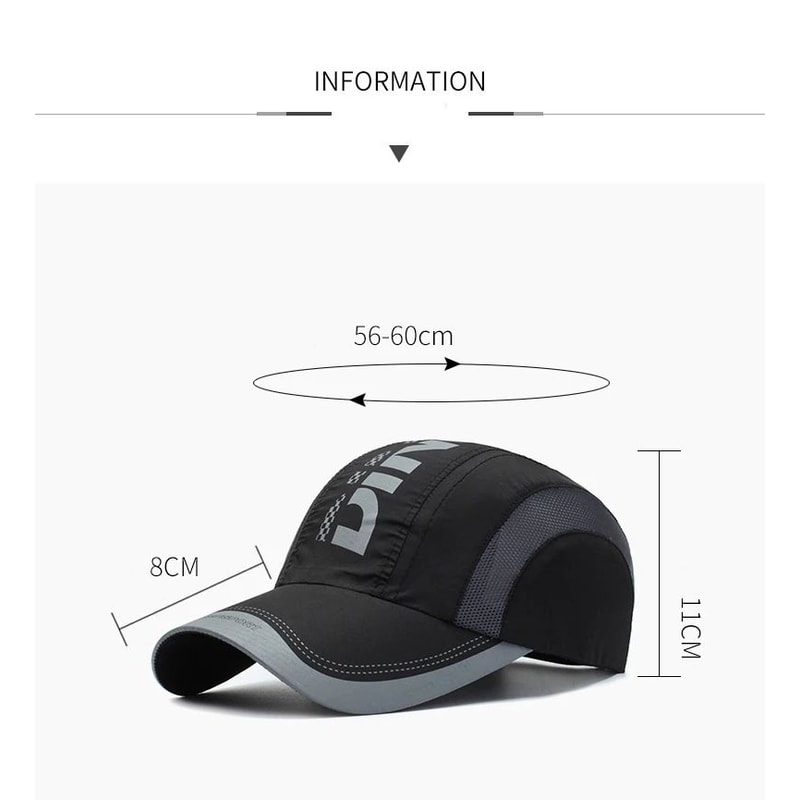 Quick Dry Baseball Cap For Men Women Breathable Mesh Summer Sports Hat 1