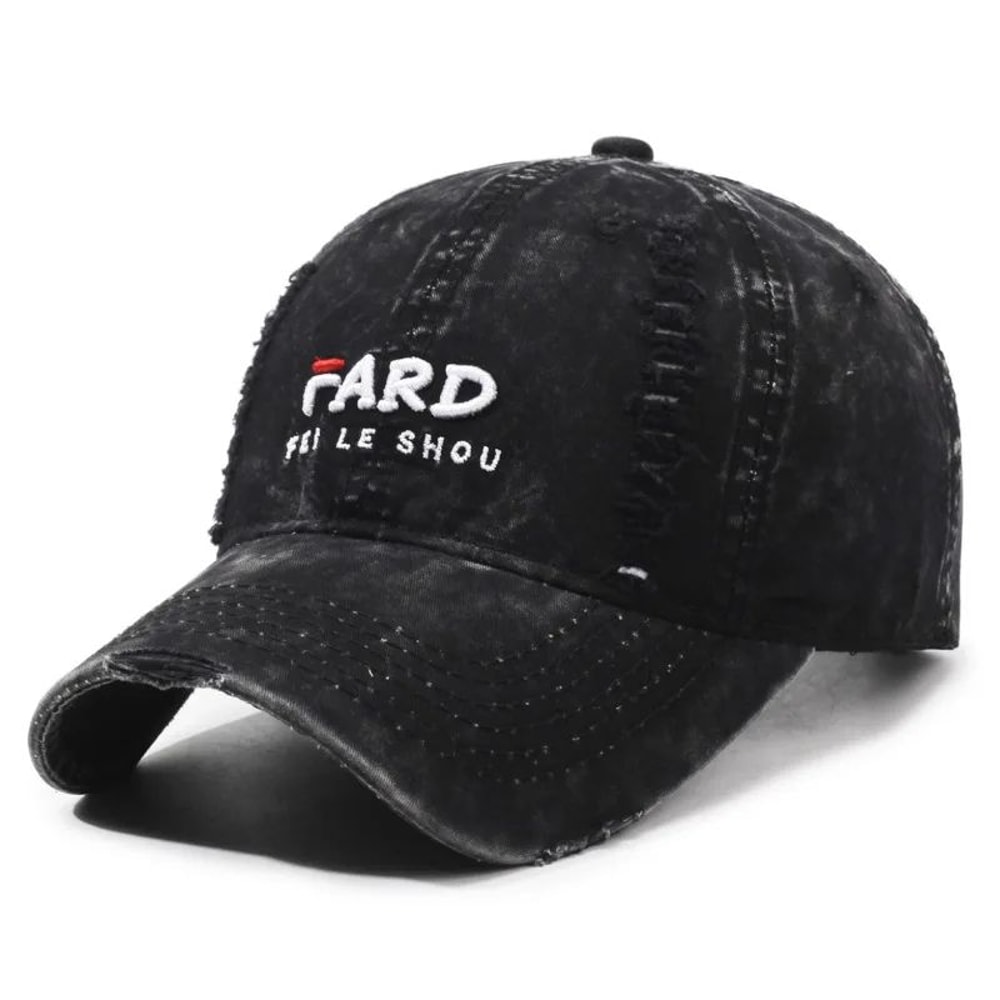 Korean Retro Washed Cotton Baseball Cap Unisex Embroidered Letter Cap Adjustable Summer Sun Hat 2