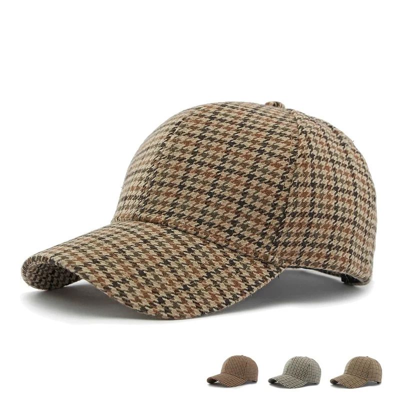 Classic Checkered Baseball Cap AllSeason Sun Visor Cap With Adjustable Fit For Men Women 2