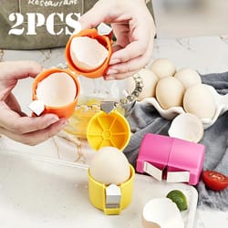 precision egg cracker tool with built-in separator – handheld egg shell opener for mess-free cooking