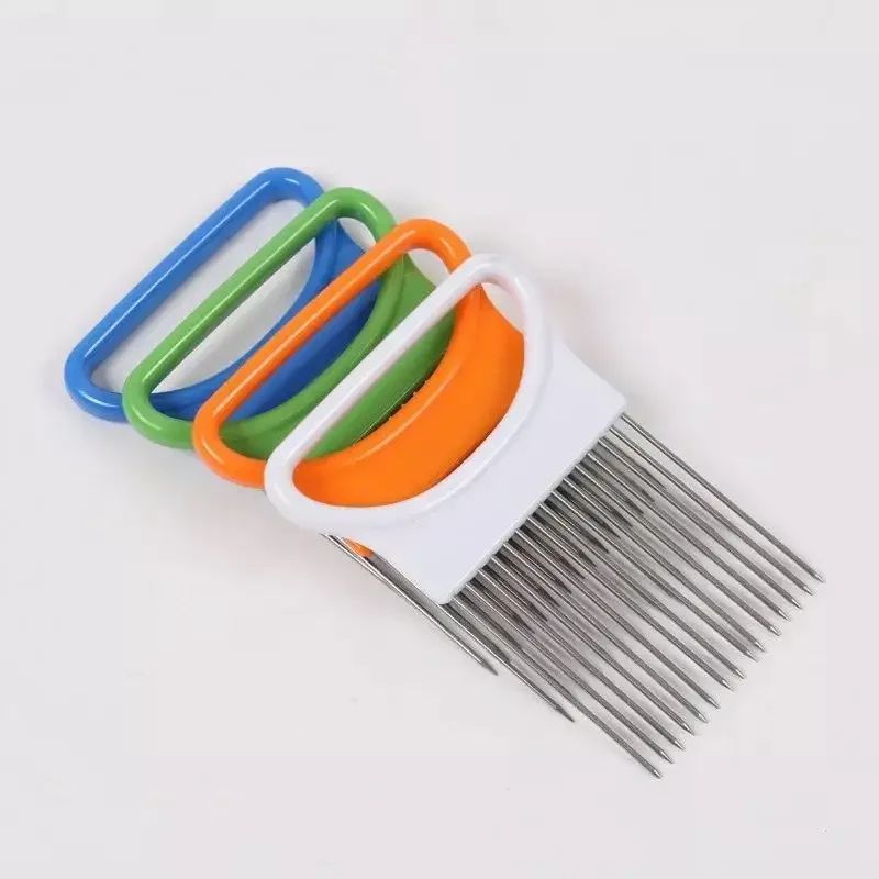 PrecisionGrip Onion Holder For Slicing Stainless Steel Vegetable Slicer Guide For Perfect Cuts 4
