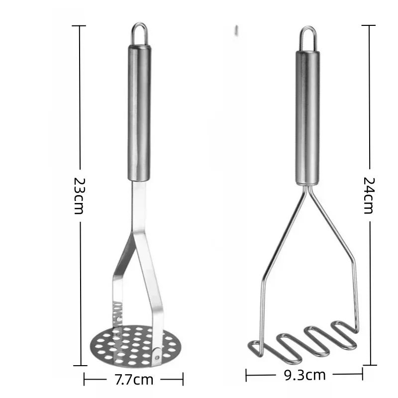Stainless Steel Potato Masher Baby Food Press HeavyDuty Manual Vegetable Masher 1