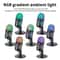RGB USB Gaming Microphone With Noise Reduction RealTime Monitoring For Streaming Podcasting 3