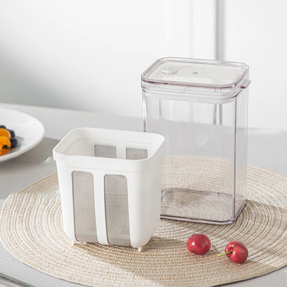 1800ml Greek Yogurt Strainer With Filter Cloth Whey Separator 2