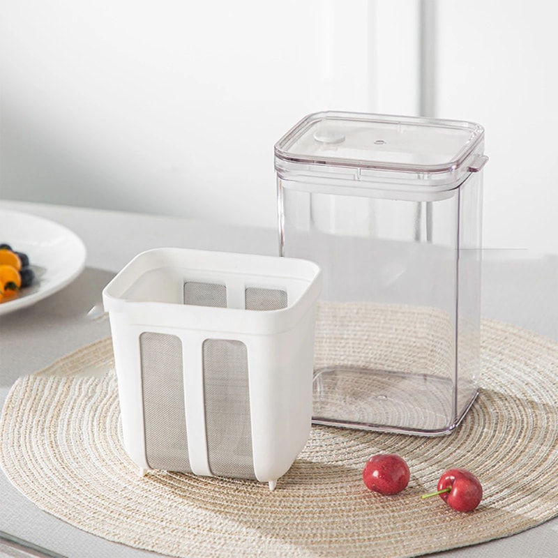 1800ml Greek Yogurt Strainer With Filter Cloth Whey Separator 2