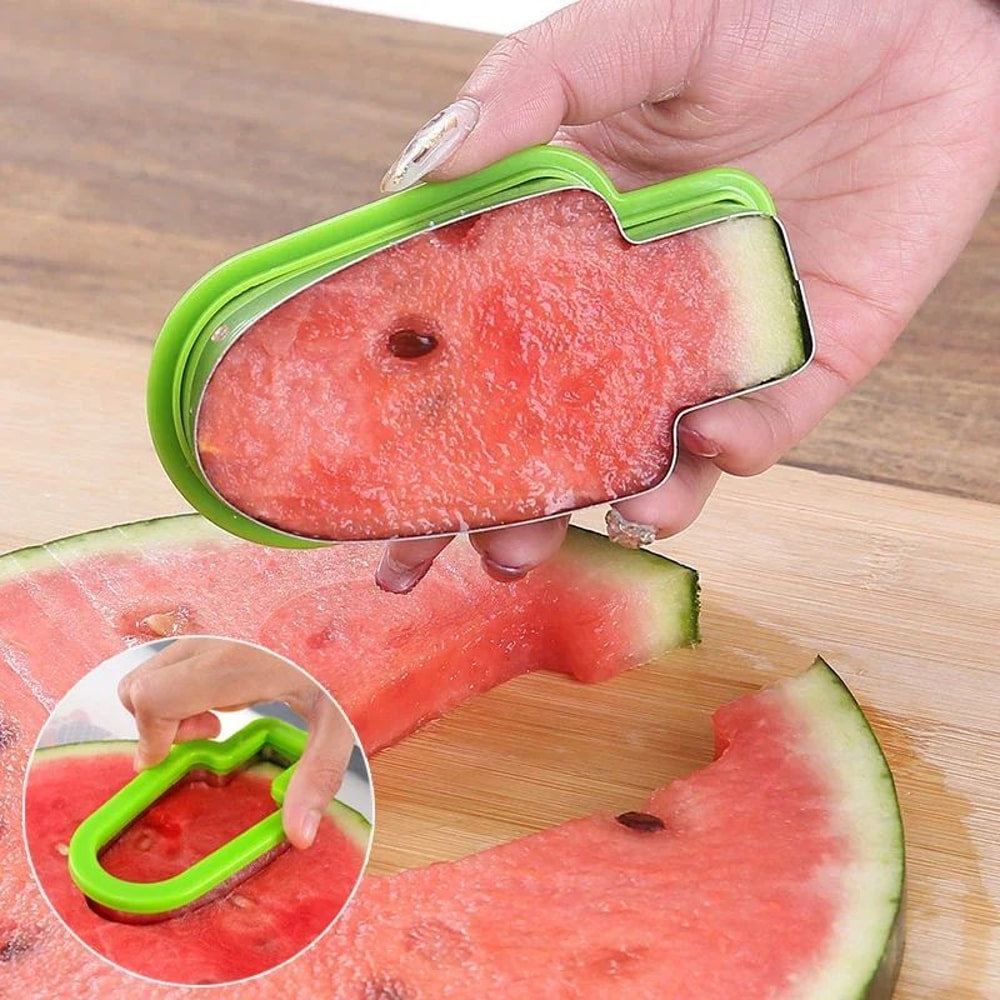 Creative Watermelon Popsicle Cutter Mold Fun Fruit Cutter Shapes Watermelon Slicer Tool 4