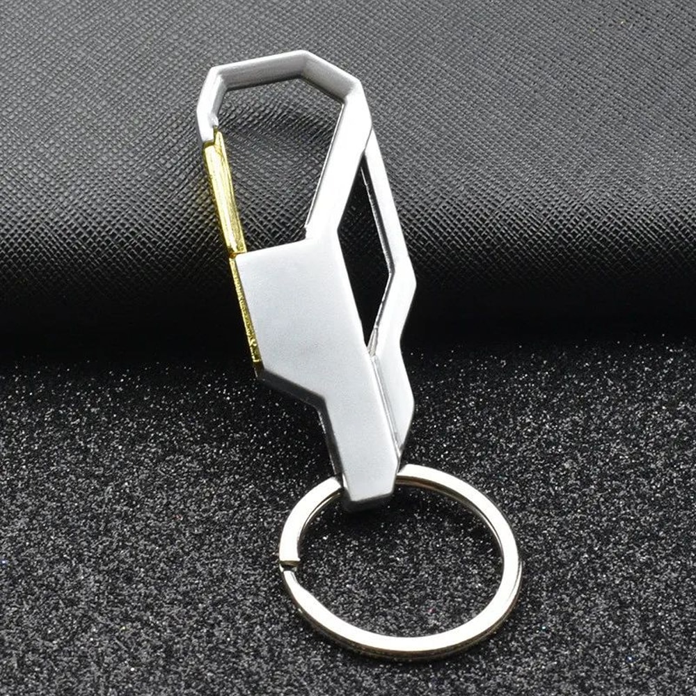 Vintage Punk Metal Keychain Silver Car Key Ring For Men Women 5