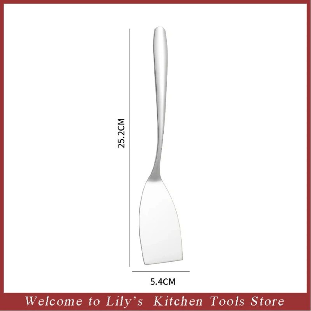 Stainless Steel MultiPurpose Spatula HeavyDuty Pancake Turner BBQ Grill Spatula 6