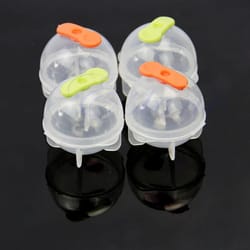 crystalchill round ice ball maker tray set (4-piece sphere ice mold)