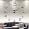 Modern DIY Large Wall Clock Acrylic Mirror Frameless Decor 0