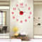 Modern DIY Large Wall Clock Acrylic Mirror Frameless Decor 9