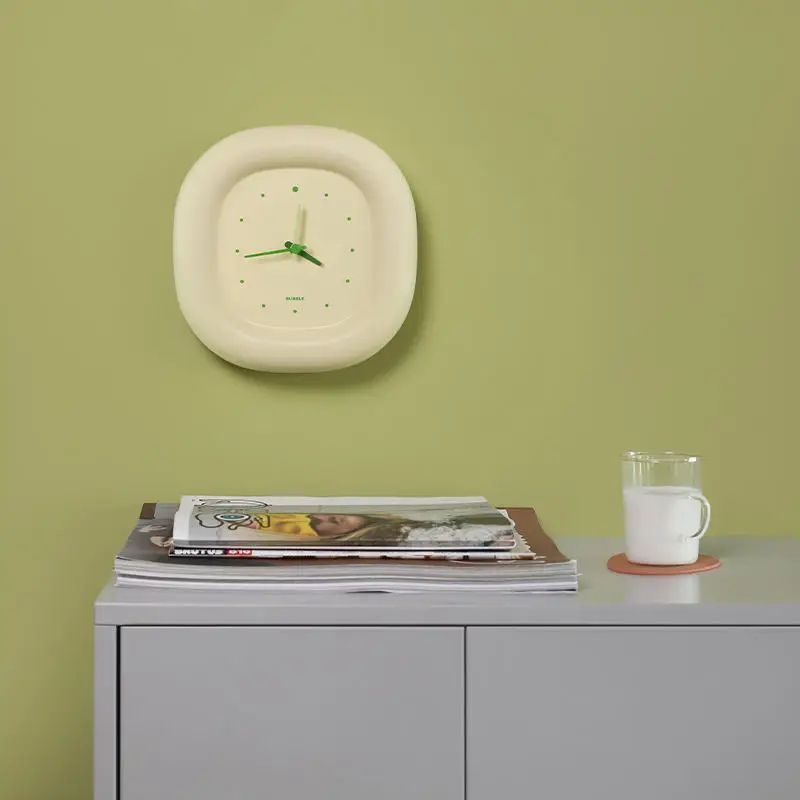 BubblePop Aesthetic Small Wall Clock For Bedroom Modern Decor 1