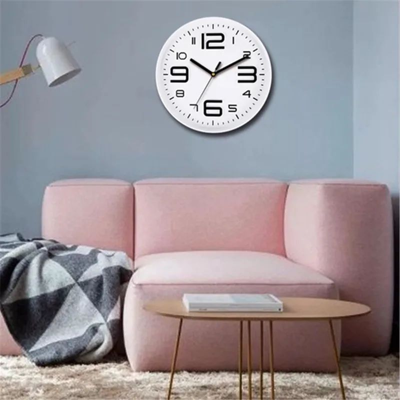 Nordic Silent 12 Inch Modern Wall Clock NonTicking Battery Powered Home Decor 2