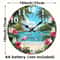 Tropical Flamingo Beach Wall Clock With Silent Quartz Movement Digital Display 1