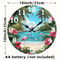 Tropical Flamingo Beach Wall Clock With Silent Quartz Movement Digital Display 1