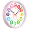 Colorful Kids Learning Clock Silent Analog Teaching Wall Clock For Bedroom Classroom Playroom 0