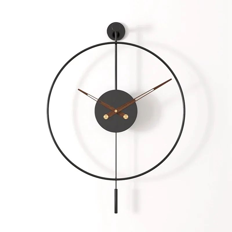Modern Minimalist Swing Pendulum Wall Clock Silent Decorative Metal Wall Clock For Living Room Of 7