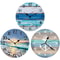 Blue Coastal Wall Clock 10 Inch Silent Non Ticking Beach Decor Clock 0