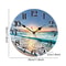 Blue Coastal Wall Clock 10 Inch Silent Non Ticking Beach Decor Clock 1