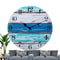 Blue Coastal Wall Clock 10 Inch Silent Non Ticking Beach Decor Clock 5