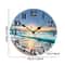 Blue Coastal Wall Clock 10 Inch Silent Non Ticking Beach Decor Clock 8