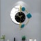 Modern Silent Wall Clock Creative Semicircle Marble Wall Clock For Elegant Home Decor 0