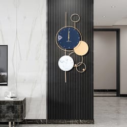 luxury gold metal large wall clock – silent modern decorative wall clock for living room