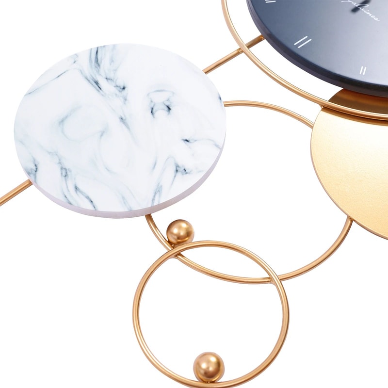 Luxury Gold Metal Large Wall Clock Silent Modern Decorative Wall Clock For Living Room 3