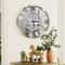60cm Mirrored Roman Numeral Skeleton Wall Clock Elegant Large Wall Clock Decor 2