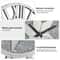 60cm Mirrored Roman Numeral Skeleton Wall Clock Elegant Large Wall Clock Decor 3