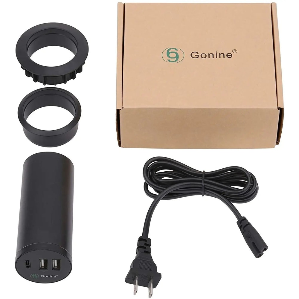 30W USBC Desktop Power Grommet Charging Station 2Inch Recessed Desk Outlet 5