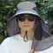 Removable Flap UV Protection Sun Hat Convertible Wide Brim Fishing Hiking Bucket Hat 2