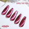Cherry Ruby Magnetic Cat Eye Gel Nail Polish 15ml Chameleon Red UVLED Manicure Gel 15