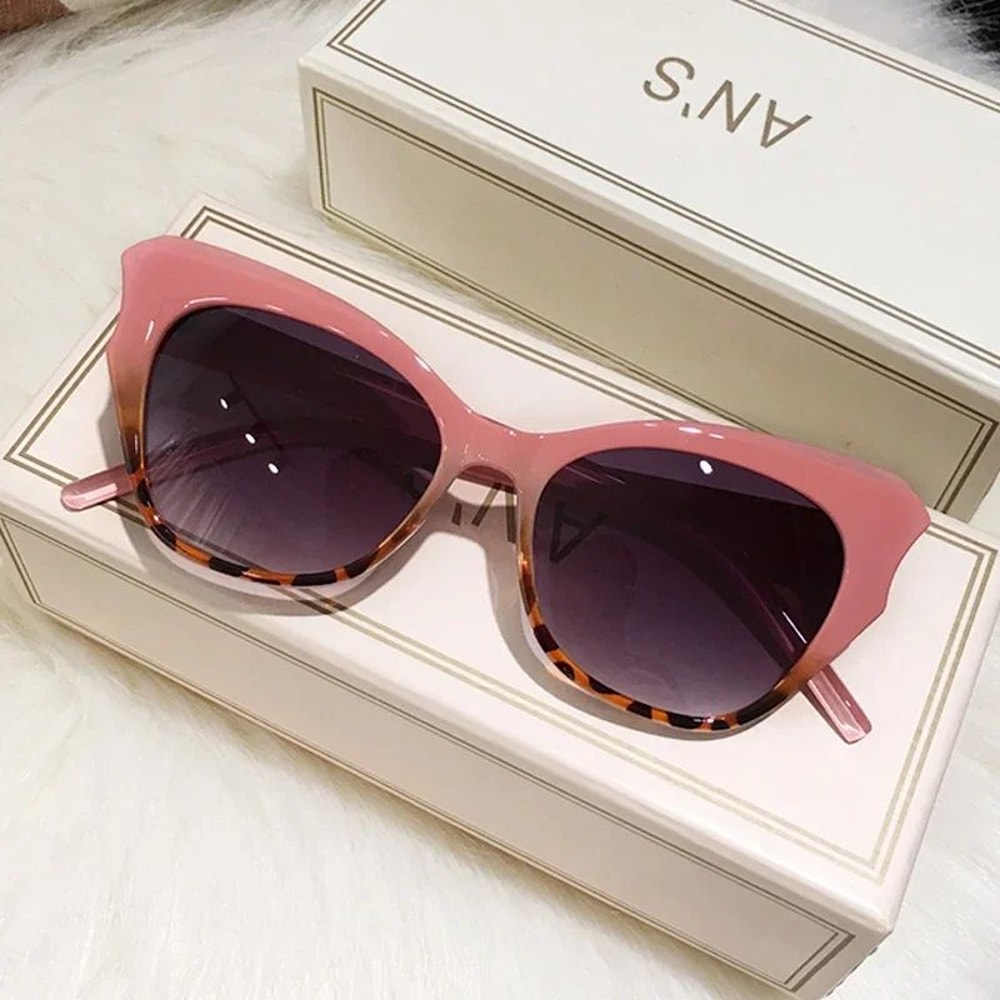 Vintage Cat Eye Sunglasses For Women Retro Designer Gradient Lens Shades 5