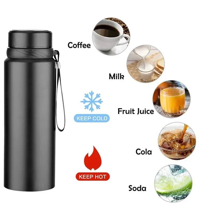 8001000ML Stainless Steel Thermal Water Bottle Vacuum Insulated Large Capacity Thermos 1